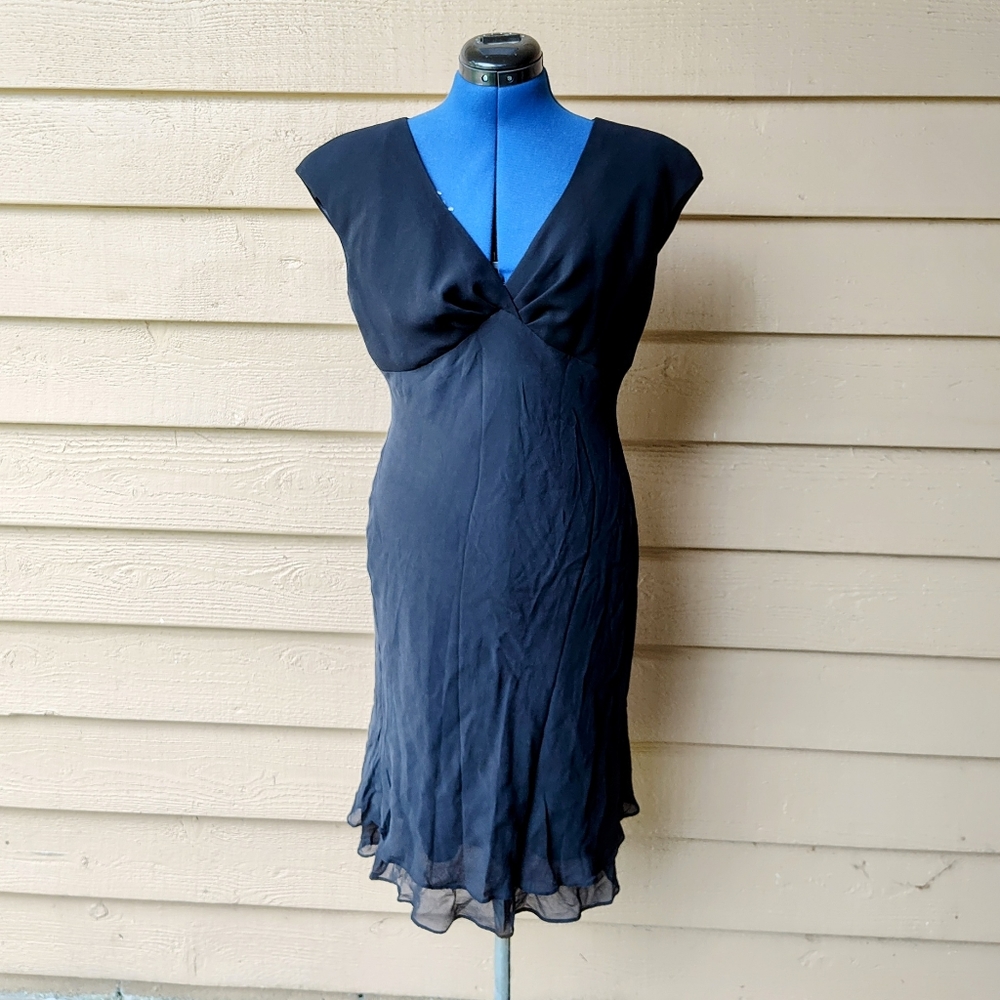 Classic Jones New York Black Midi Dress